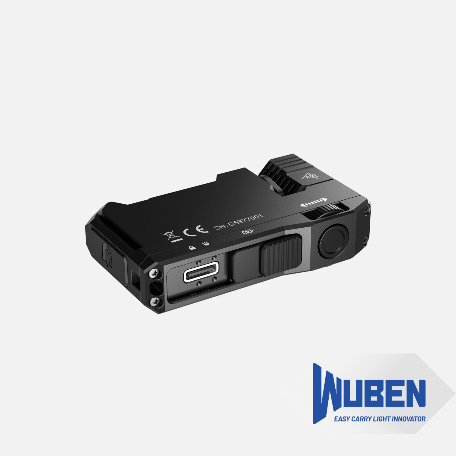 G5 400 Lümen USB-C Şarj Edilebilir Mini LED El Feneri Mıknatıslı & Anahtarlık Tipi EDC Fener | Siyah