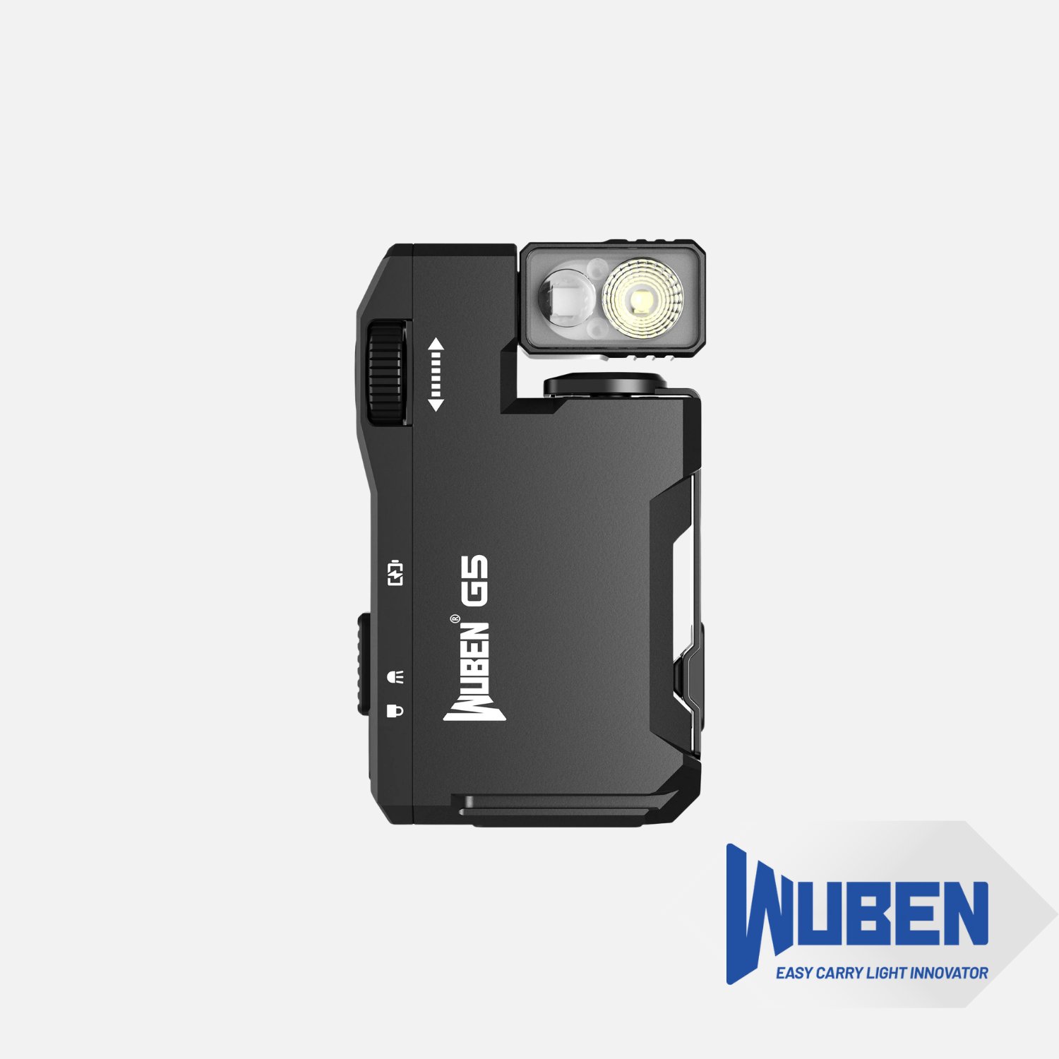 G5 400 Lümen USB-C Şarj Edilebilir Mini LED El Feneri Mıknatıslı & Anahtarlık Tipi EDC Fener | Siyah