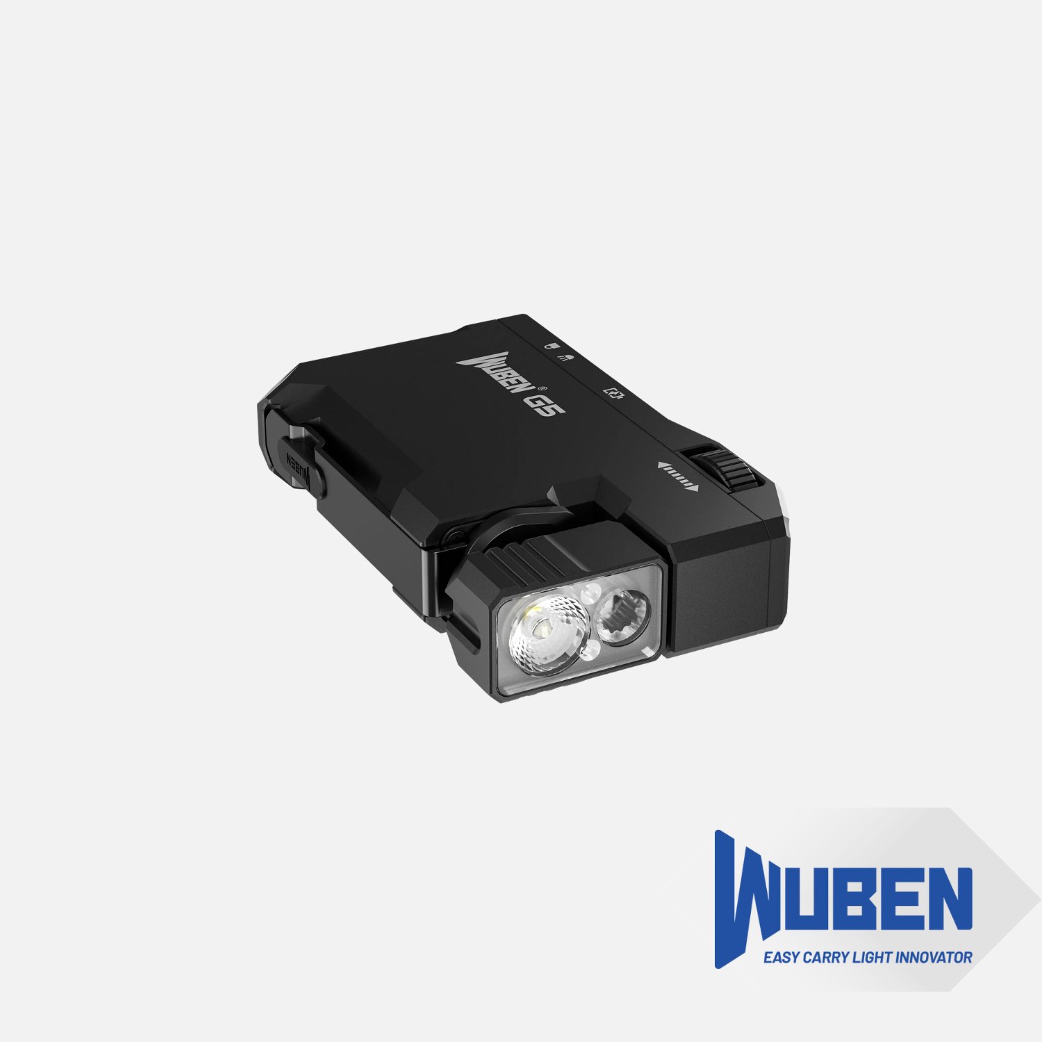 G5 400 Lümen USB-C Şarj Edilebilir Mini LED El Feneri Mıknatıslı & Anahtarlık Tipi EDC Fener | Siyah