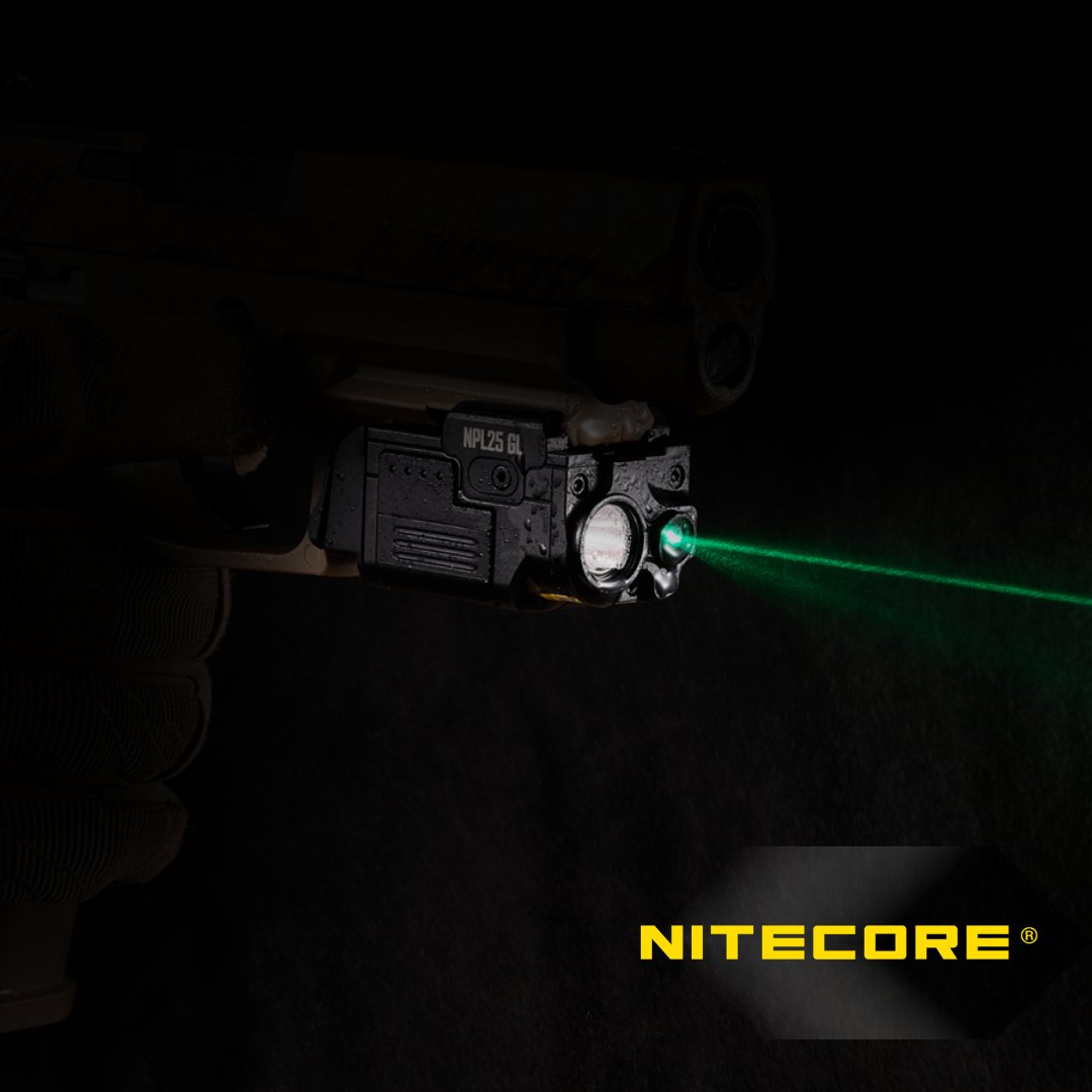 NPL25GL Ultra Kompakt Şarj Edilebilir Yeşil Lazerli Tabanca Feneri – 1200 Lümen