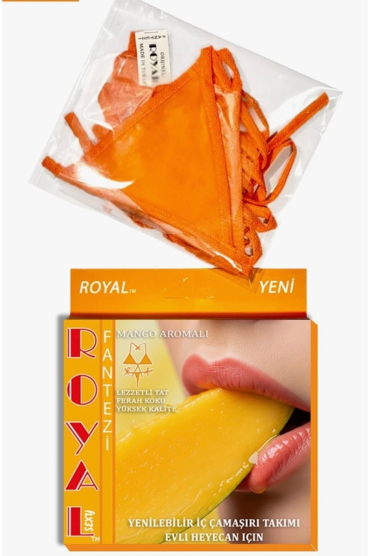 Fantezi Tüketilebilen Yenilebilen Mango Aromalı İç Çamaşırı Takımı