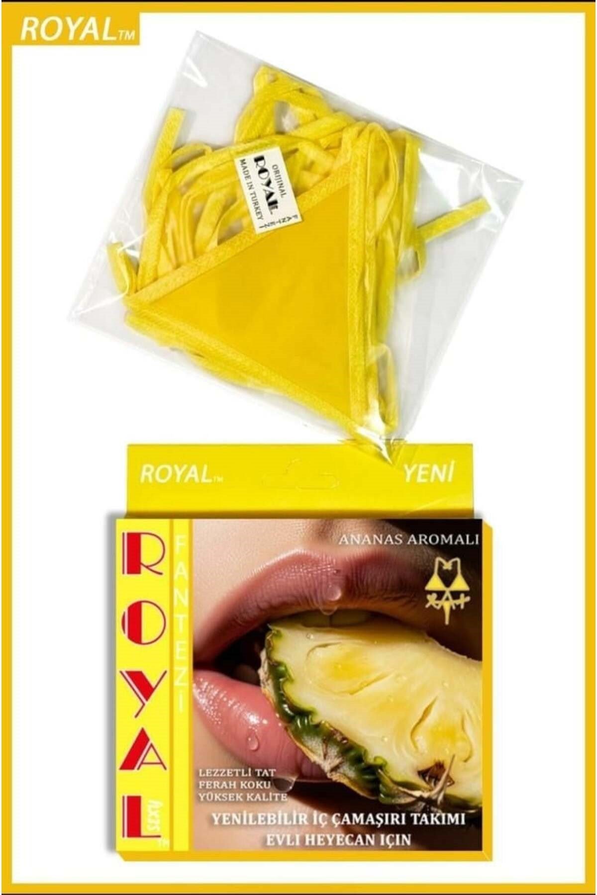 Fantezi Tüketilebilen Yenilebilir Ananas Aromalı İç Çamaşırı Takımı