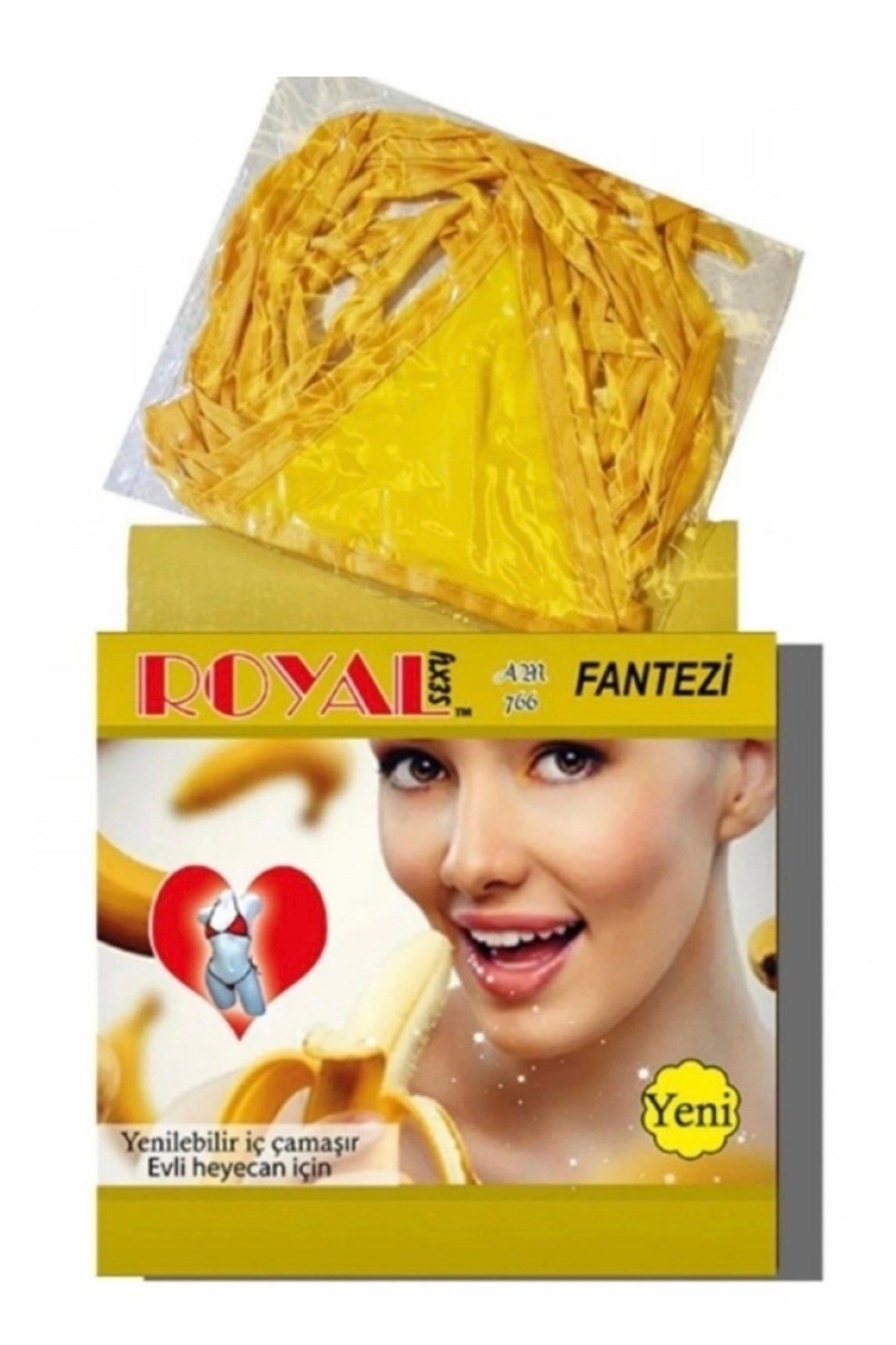 Yenilebilir Tanga Sütyen Muz Aromalı