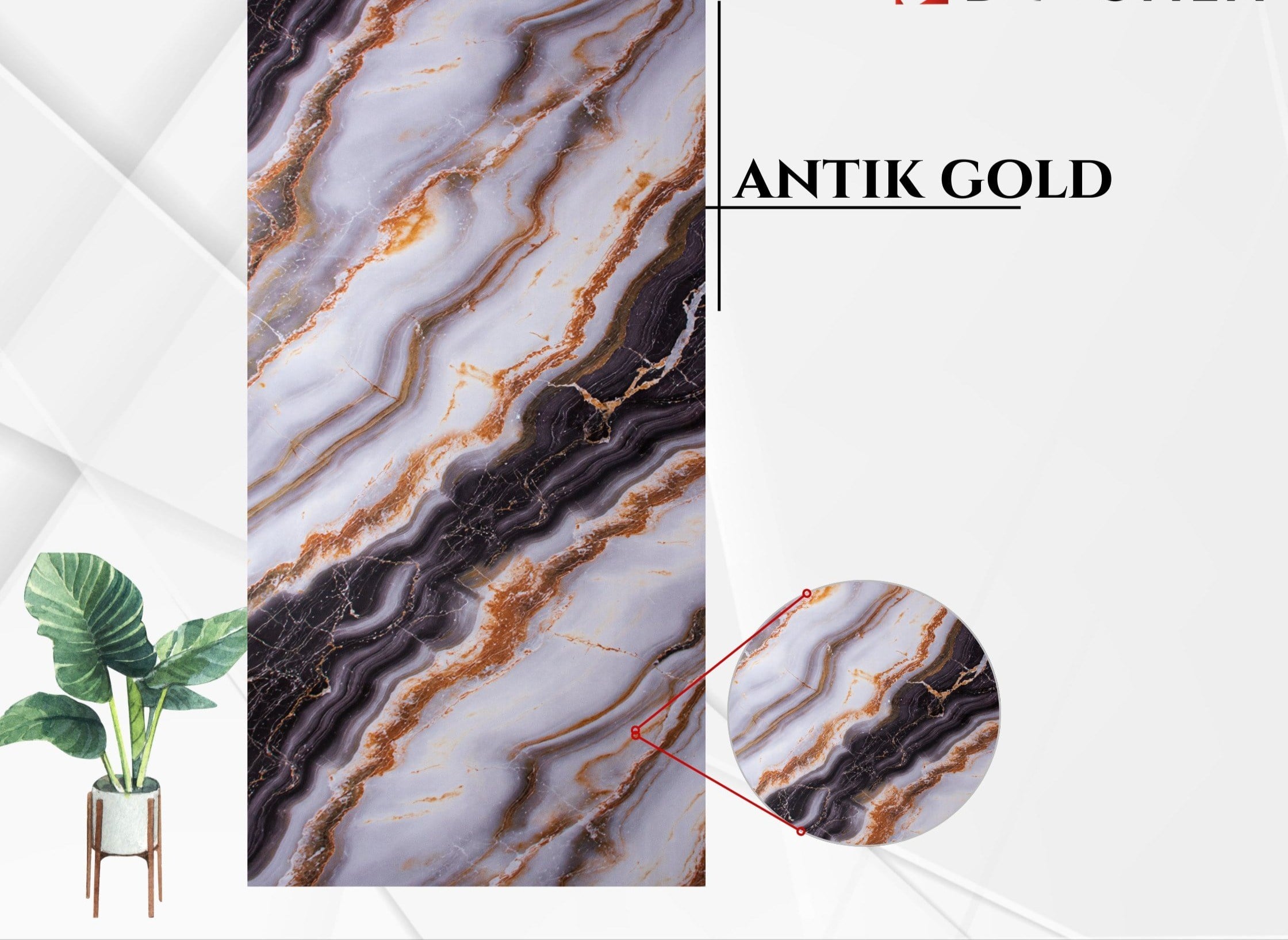 Antik Gold PVC Duvar Paneli