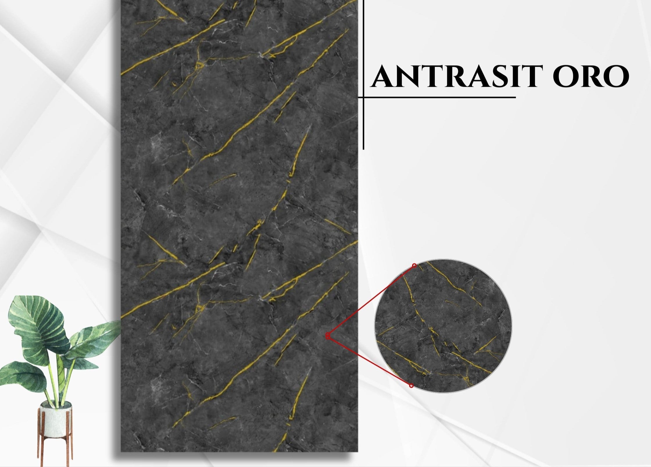 Antrasit Oro PVC Duvar Paneli 