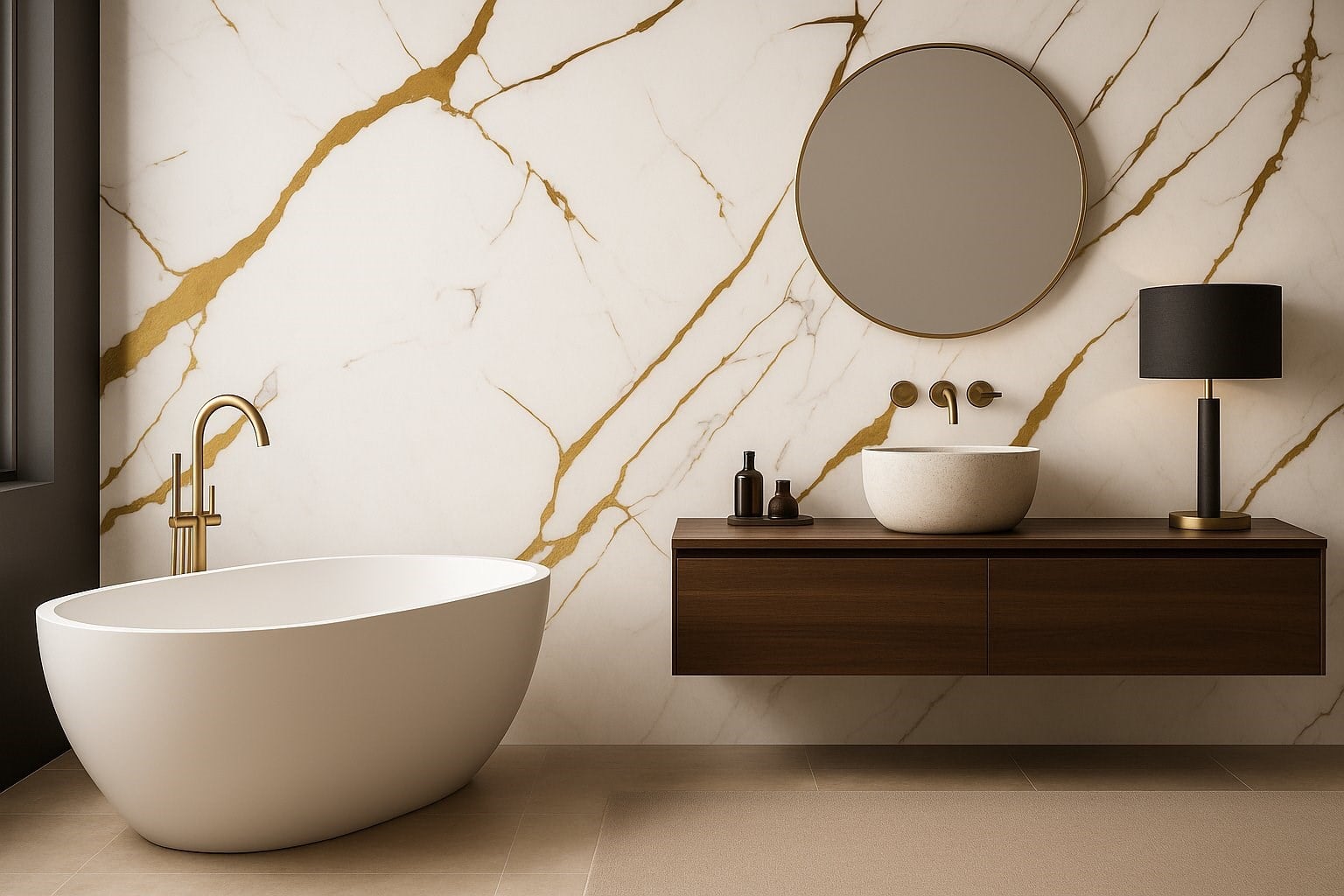 Carrara Gold PVC Duvar Paneli