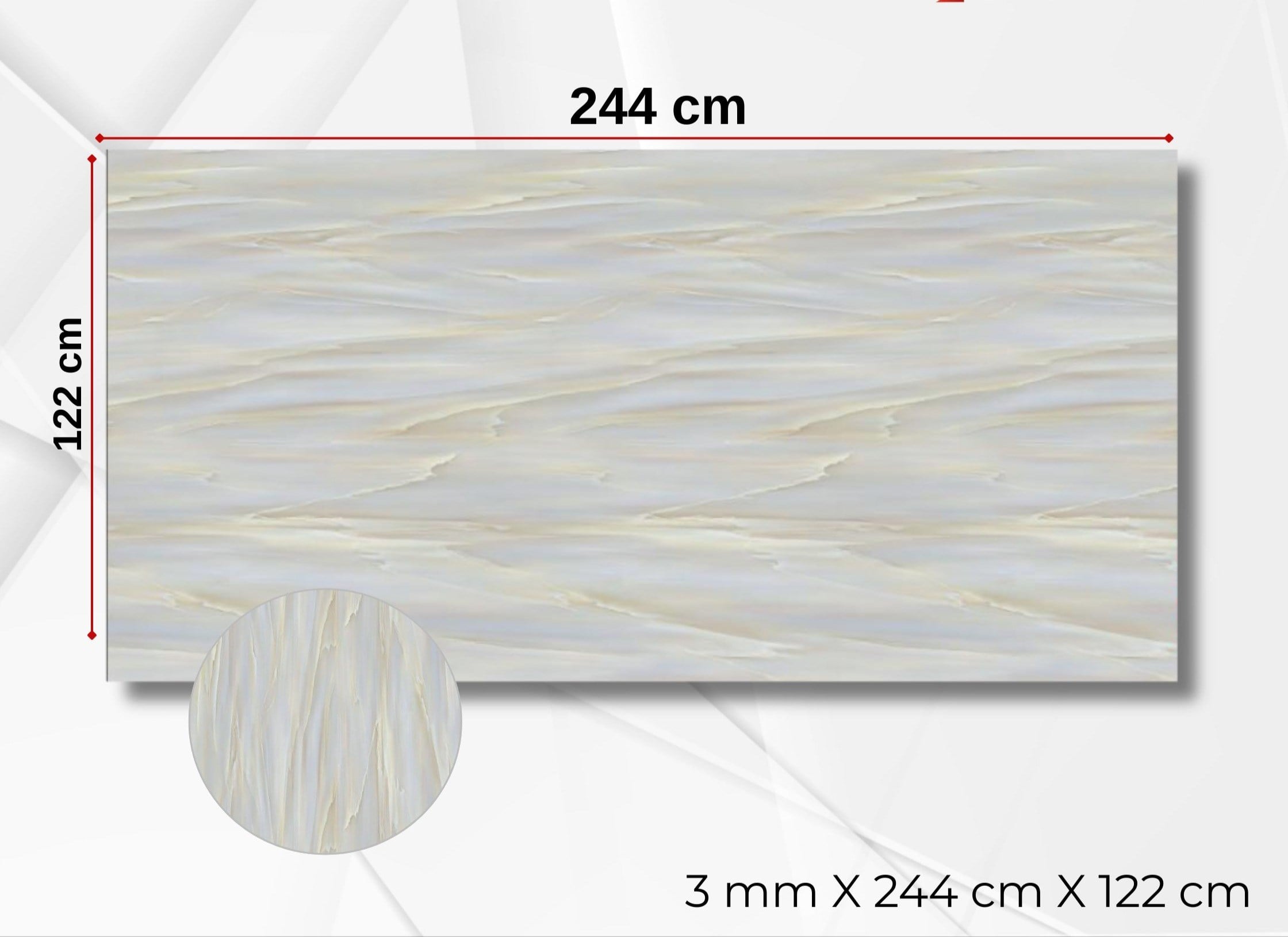 Moji Cream PVC Duvar Paneli