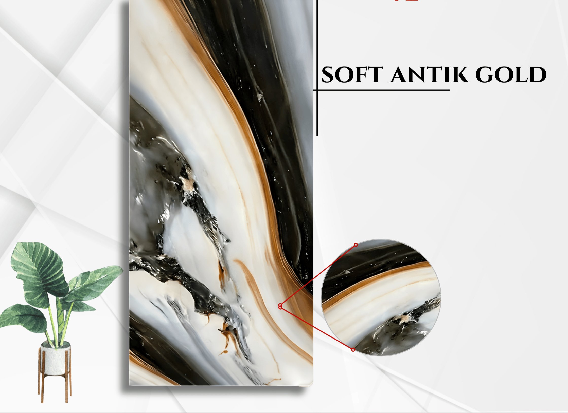 Soft Antik Gold PVC Duvar Paneli