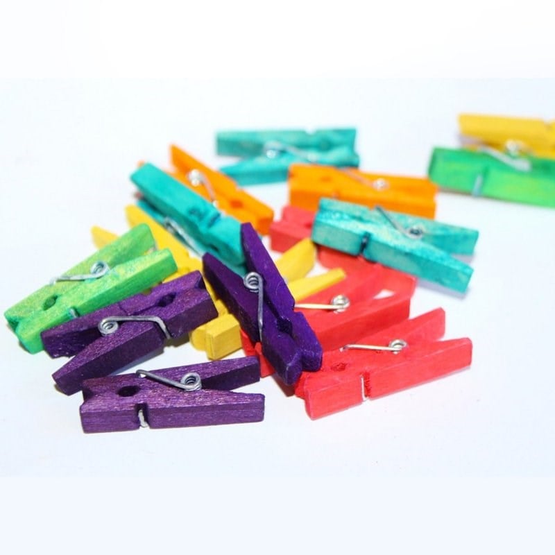 Ahşap Renkli Mandal Büyük Boy-rbz038