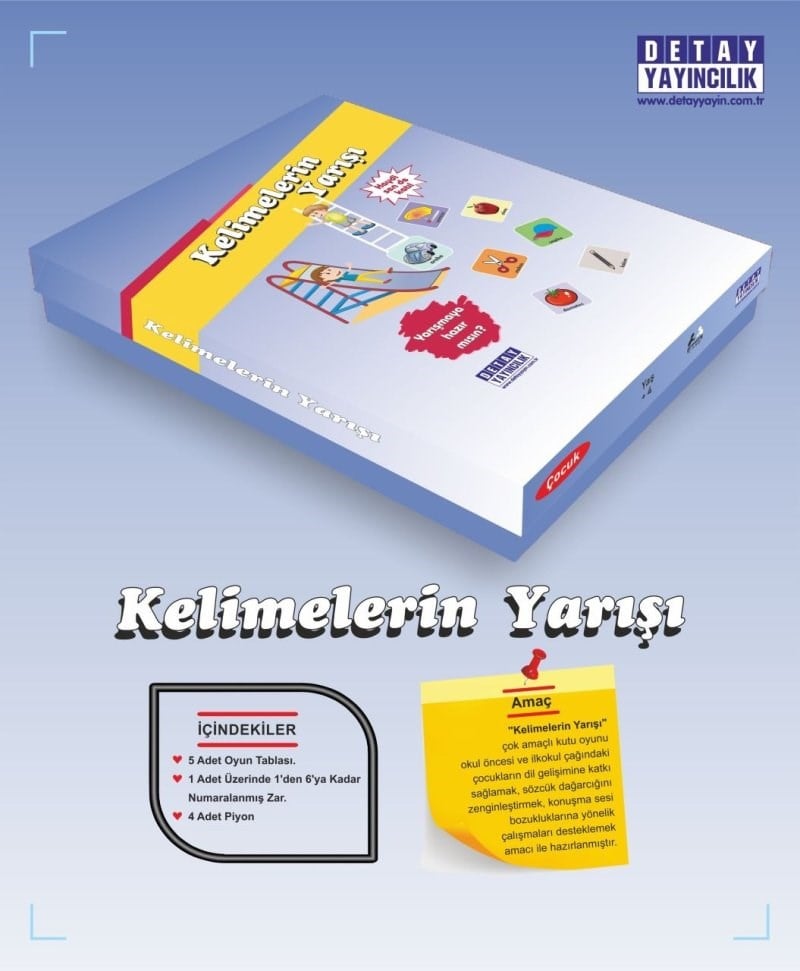 Detay Yayıncılık Kelimelerin Yarışı- Dil Gelişim Oyunu | Duyumarket