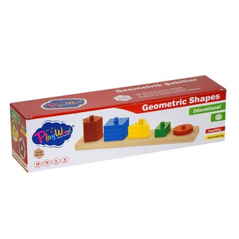 Playwood Ahşap Geometrik Şekil Sıralama Oyunu (305)