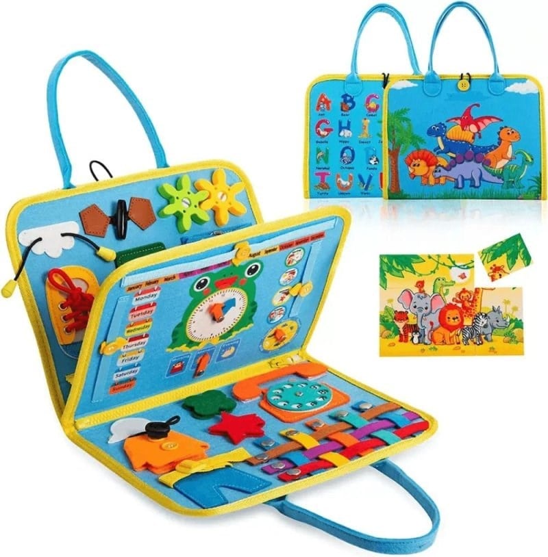 Robokids Montessori Aktiviteli Keçe Eğitim Kitabı 4 Sayfa Rbkds01