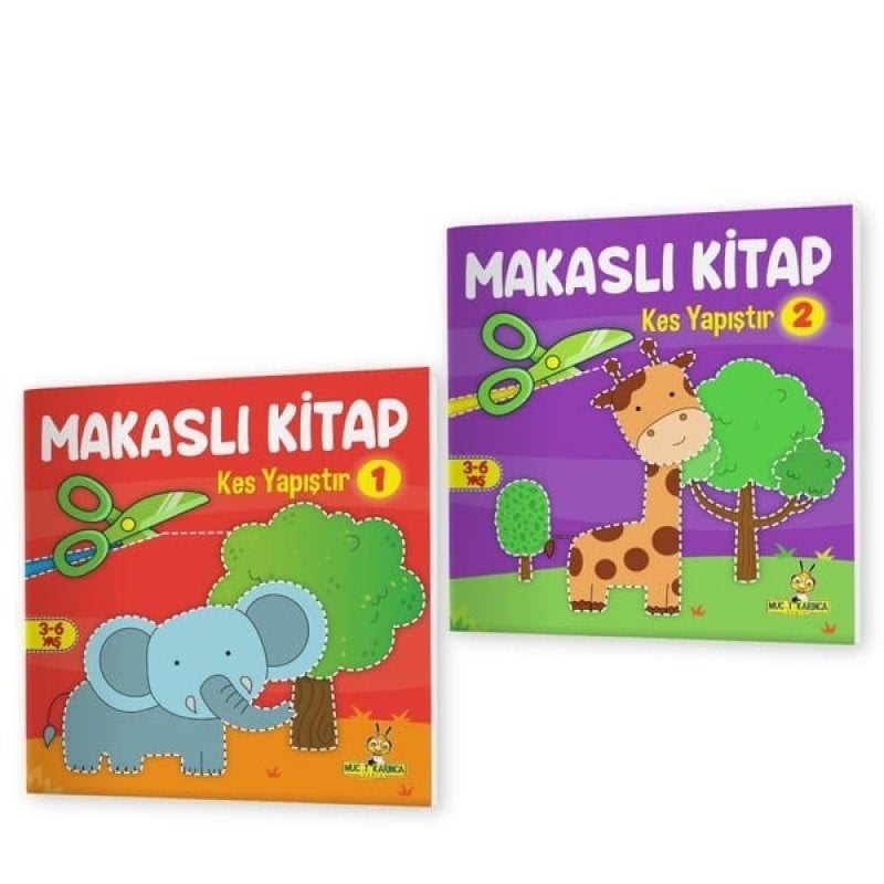 Yükselen Zeka Kes Yapıştır - Makaslı Kitap Seti -3-6 Yaş (Makas Hediyeli)