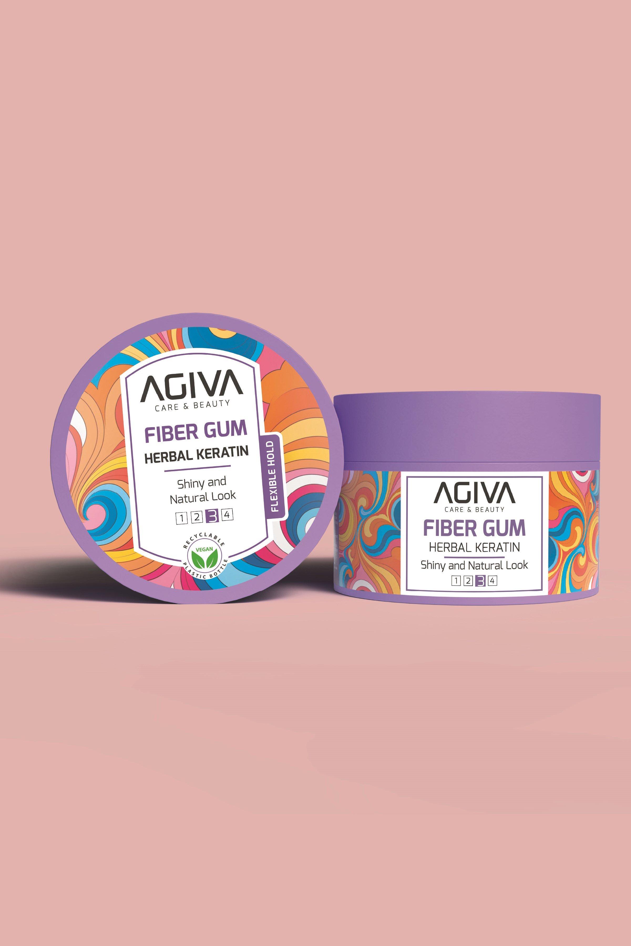 AGIVA CARE & BEAUTY Parlak Görünüm Sağlayan Fiber Gum Wax - Doğal Tutuş - Saç Sakızı - Spider Wax - Vegan - 100 ml