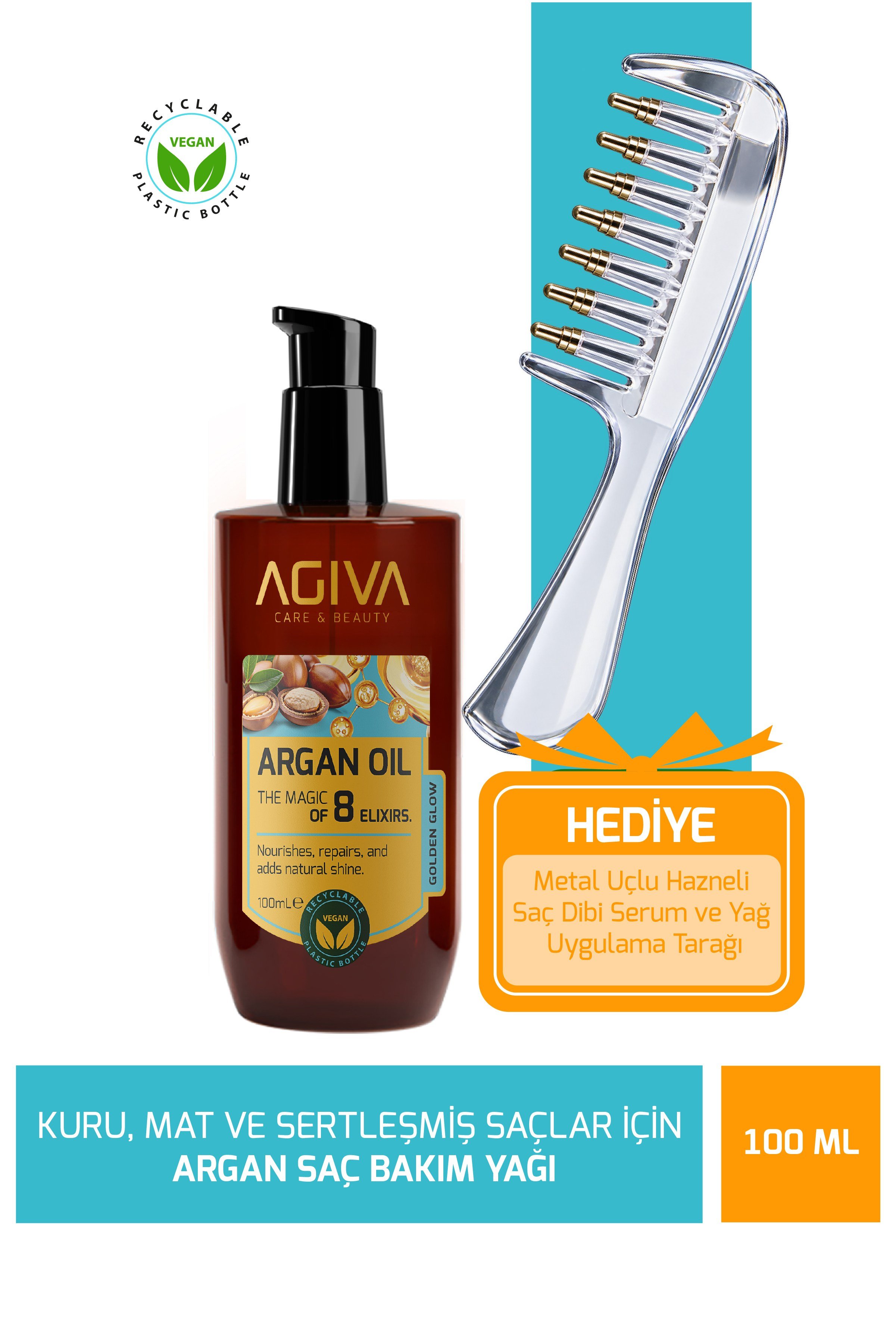 Argan Oil Elixir Kuru Saç Bakım Yağı - Tarak Hediyeli