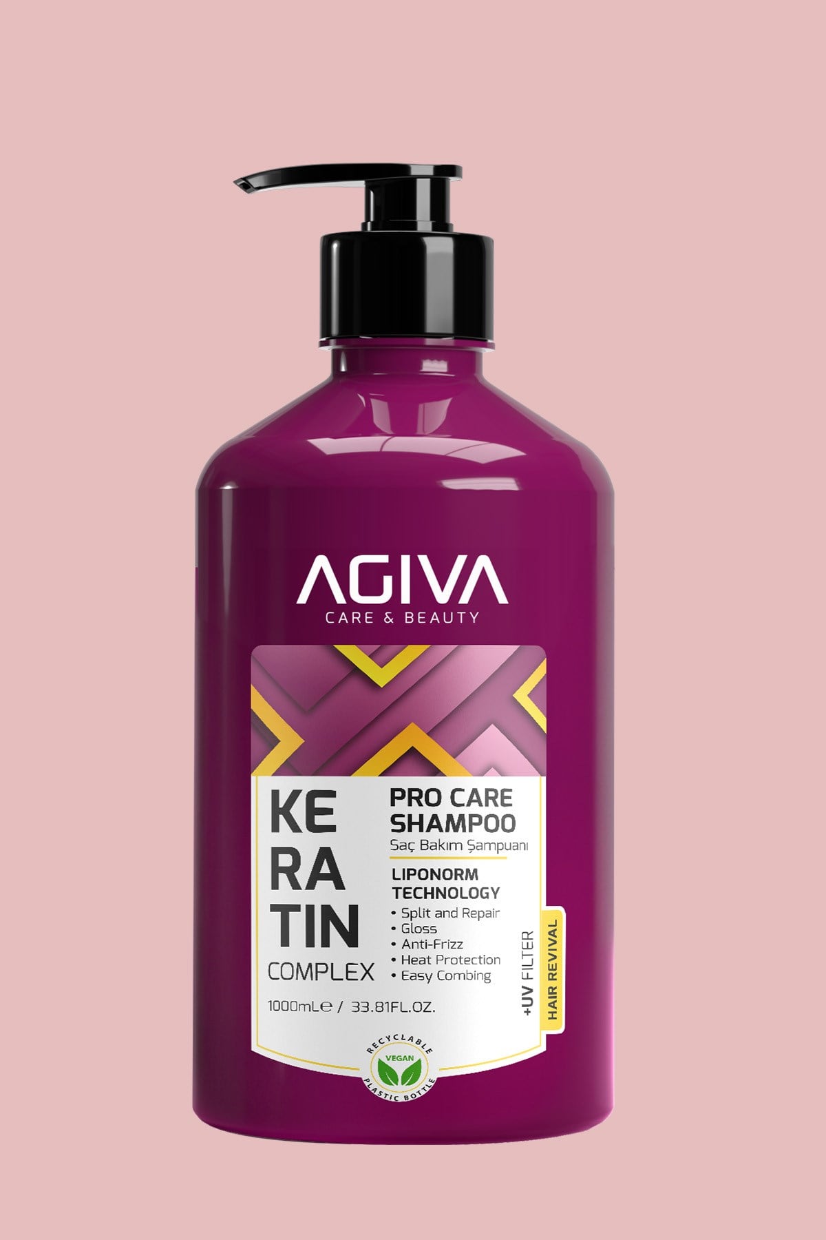 Keratin Complex Pro Care Onarıcı ve Isı Koruyucu Saç Bakım Şampuanı-1000ML