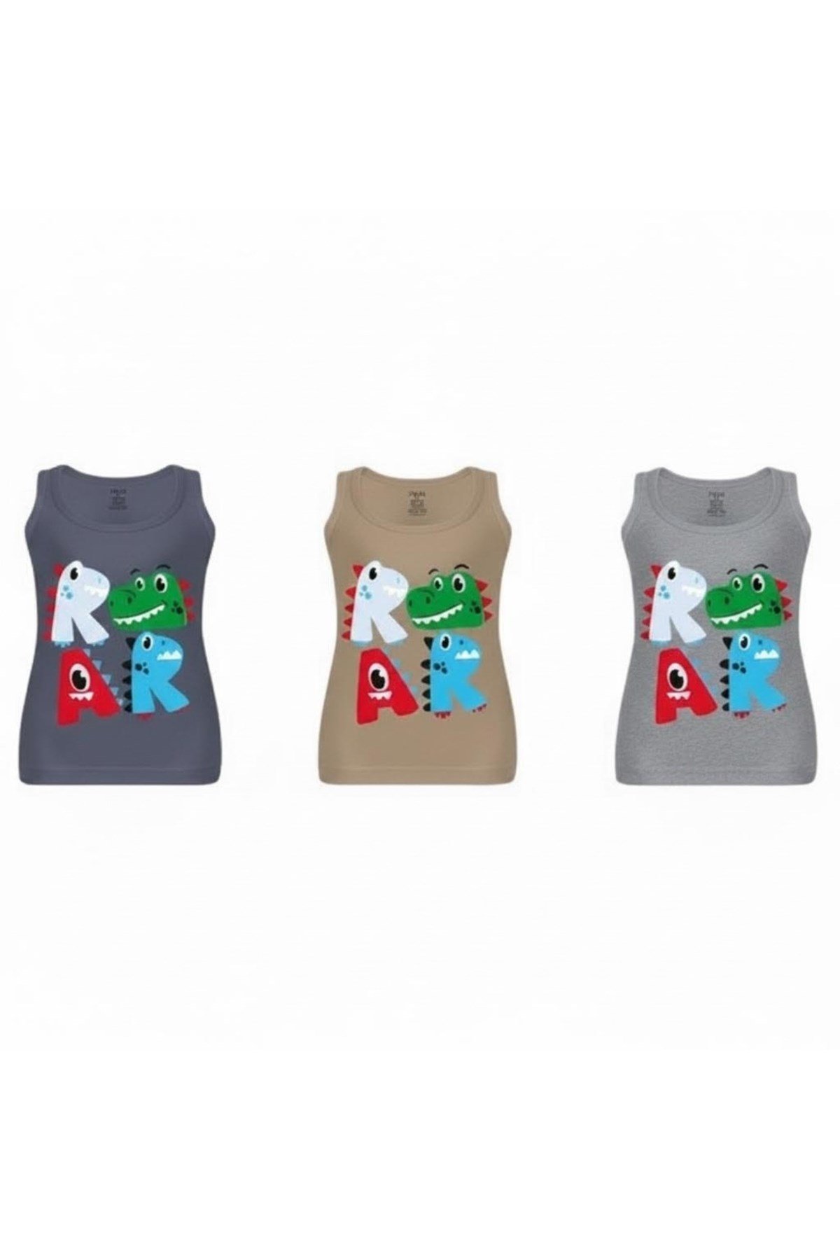 3 Çift Erkek Çocuk Atlet Boxer Takımı Yumuşak Nefes Alan Günlük İç Giyim