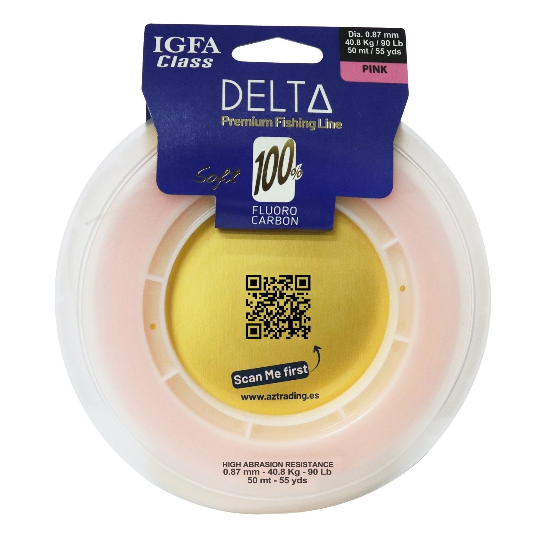 Delta 0.60MM 46LB 50MT Pink Fluorocarbon Misina