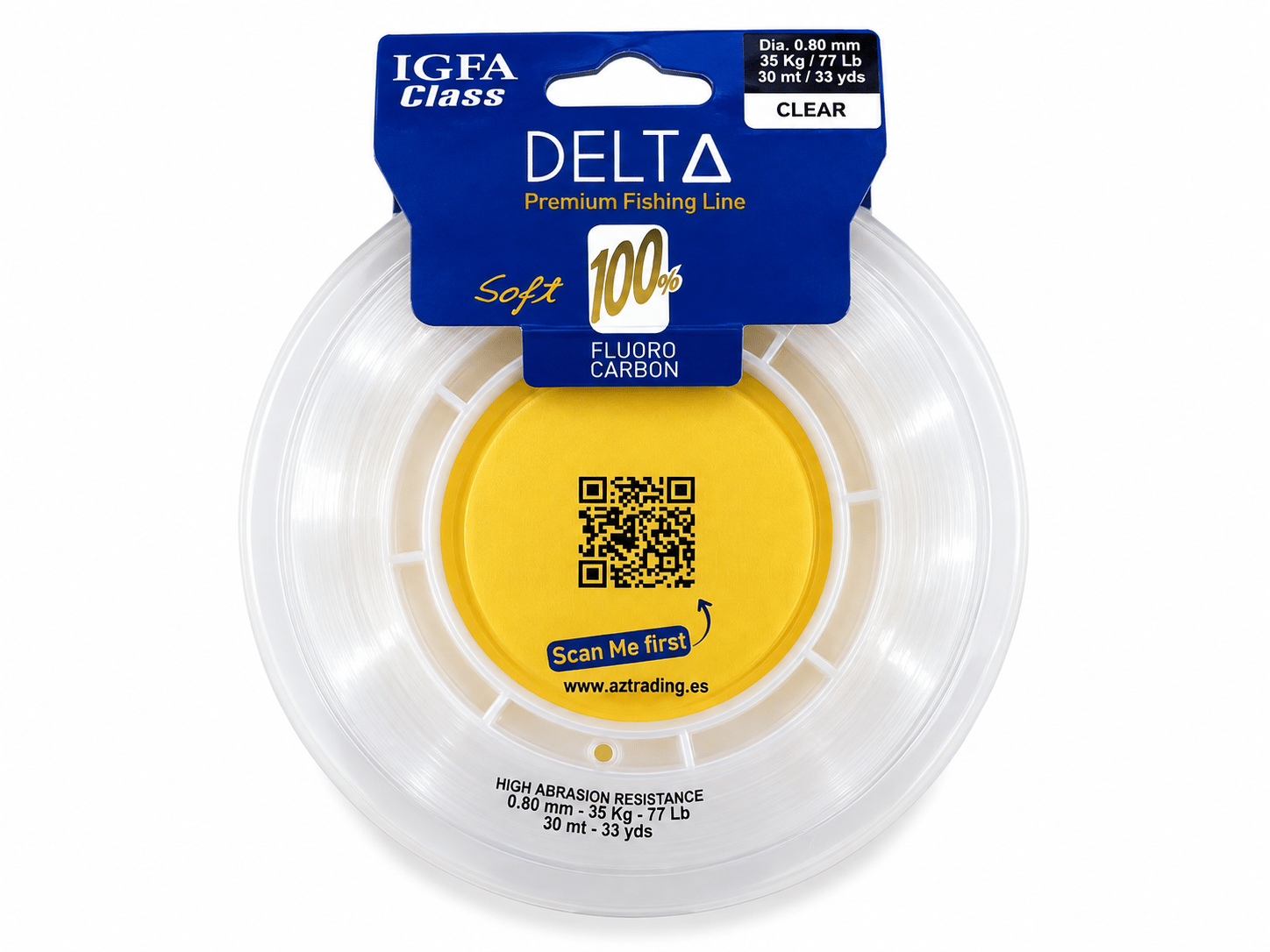 Delta Hilo 0.80MM 77LB 30MT Clear Fluorocarbon Misina