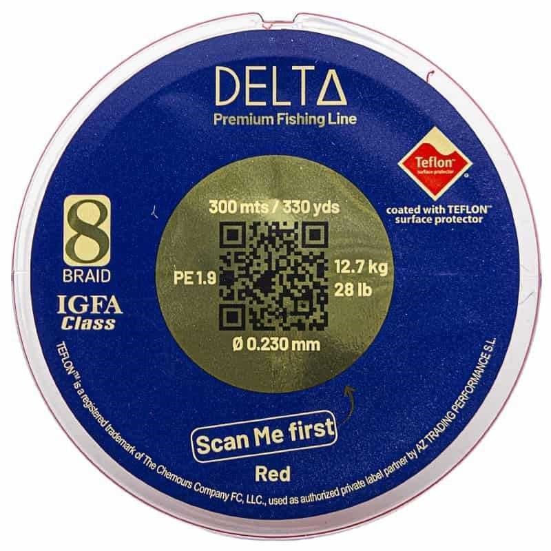 Delta Hilo Teflon X8 #1.9 0.230MM 300MT Red İp