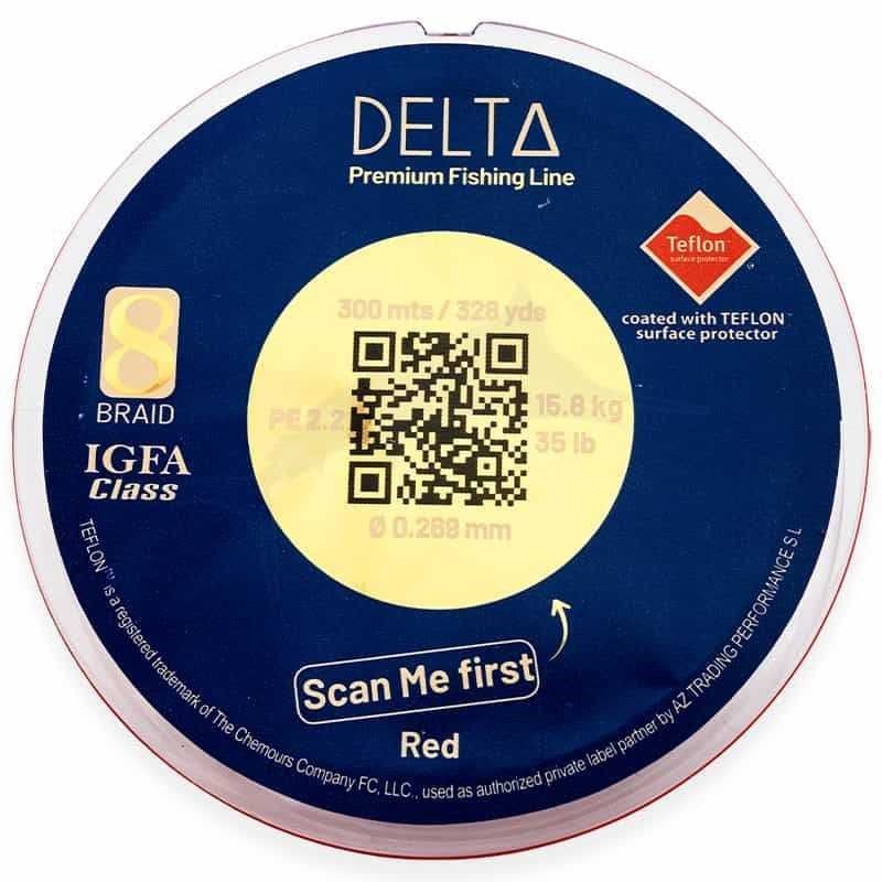 Delta Hilo Teflon X8 #2.2 0.269MM 300MT Red İp