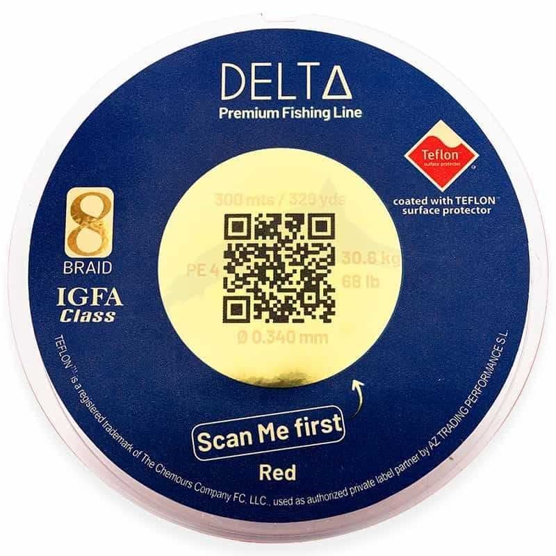 Delta Hilo Teflon X8 #4 0.340MM 300MT Red İp