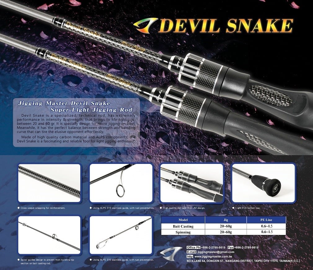 Jigging Master Devil Snake Süper Micro #0 63B Kamış