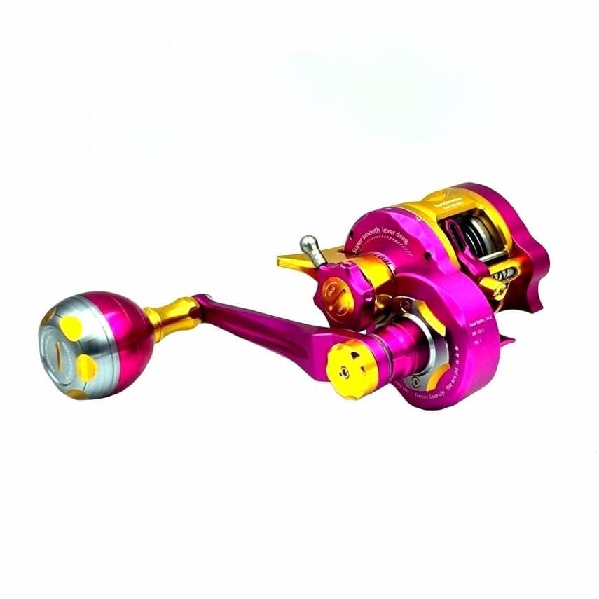 Jigging Master Gangster PE Micro Turbo Knob LH Pink Gold Titanium Çıkrık