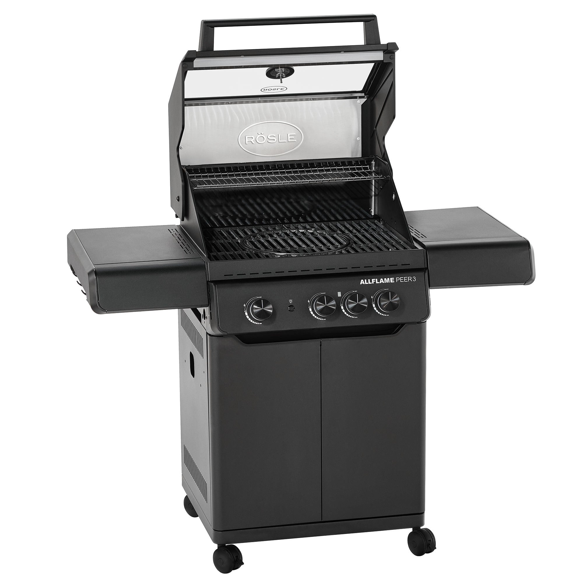 Rösle Allflame Peer 3 Gazlı Barbekü İstasyonu Siyah 25055