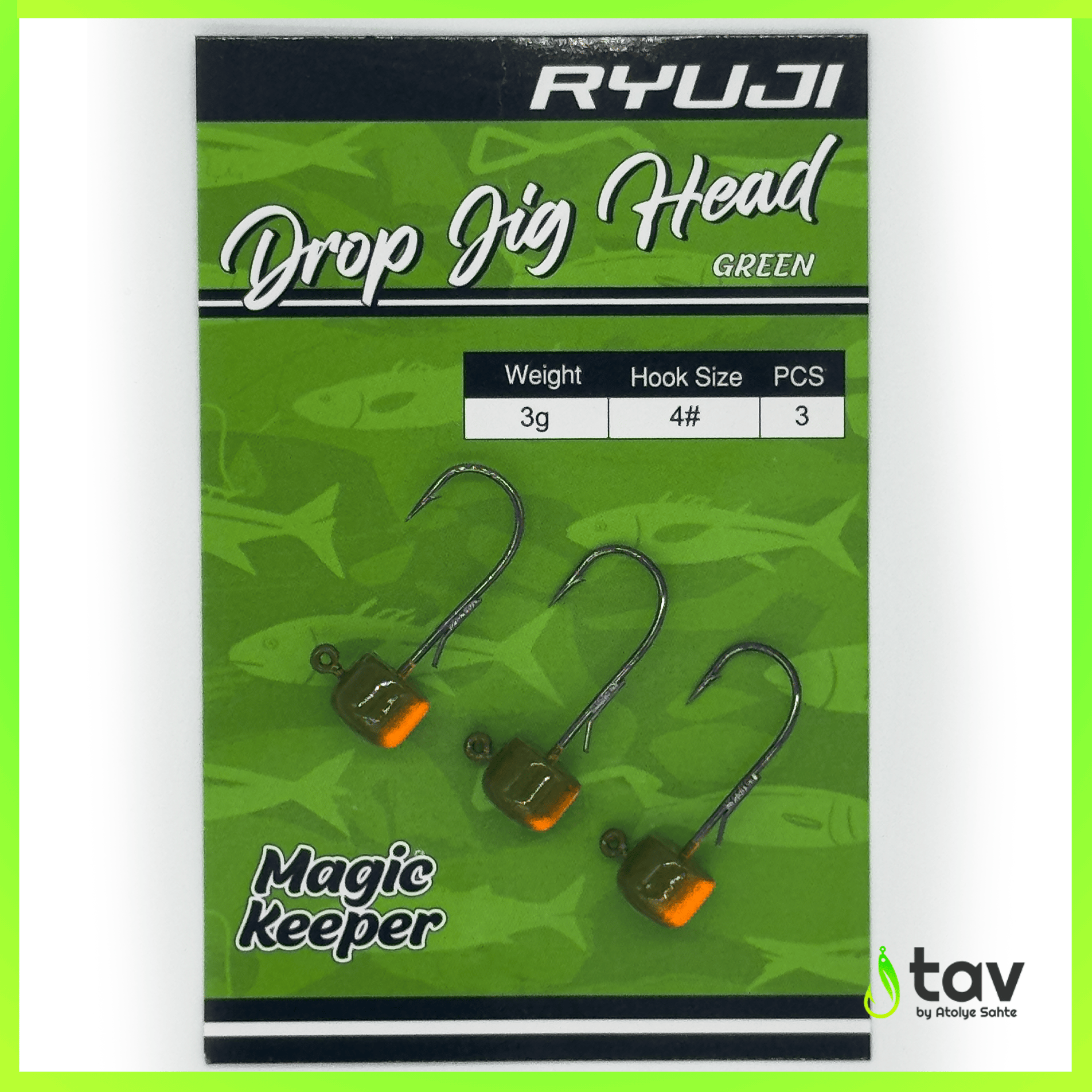 Drop Jighead Green UV