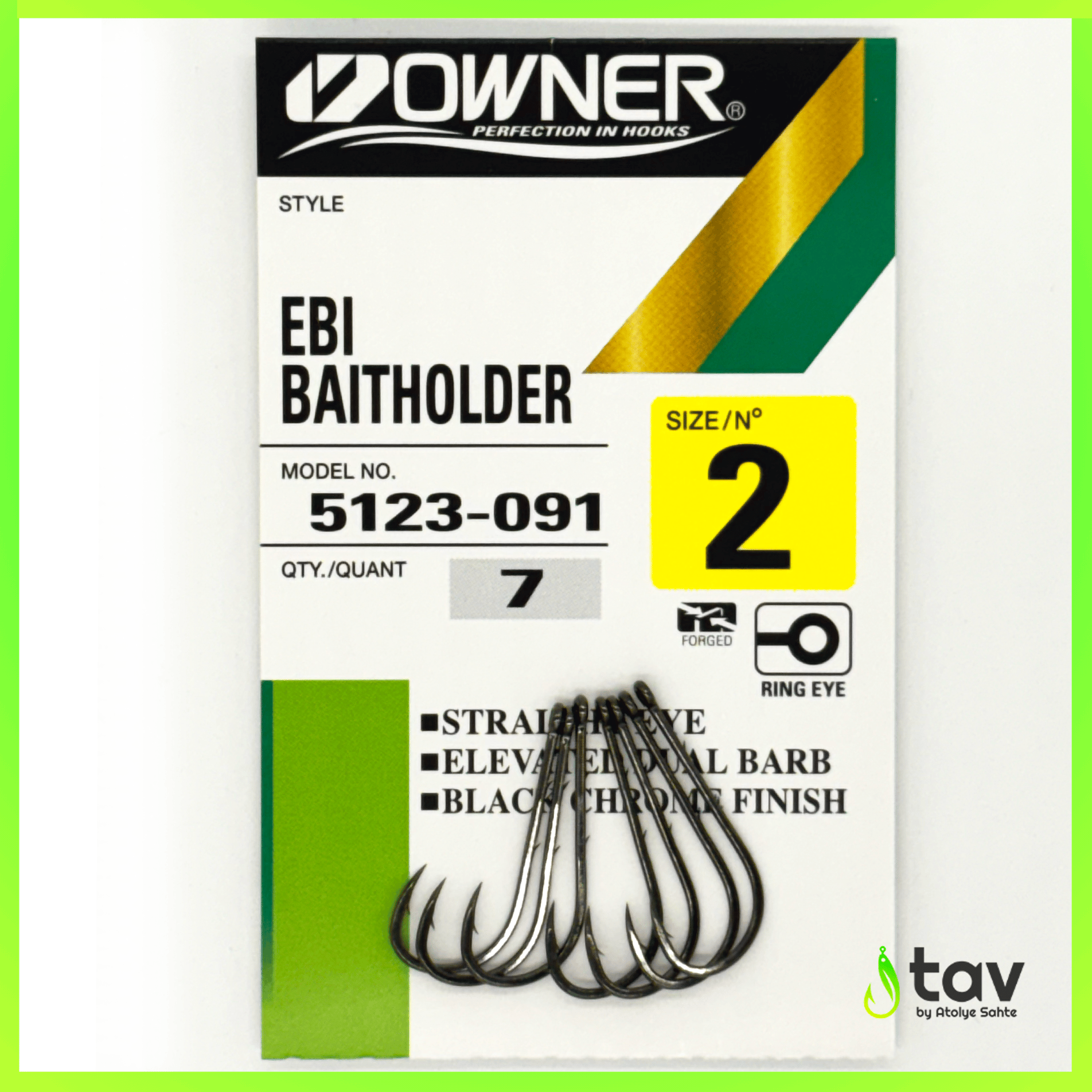 Owner 5123 Ebi Baitholder Black Chrome İğne