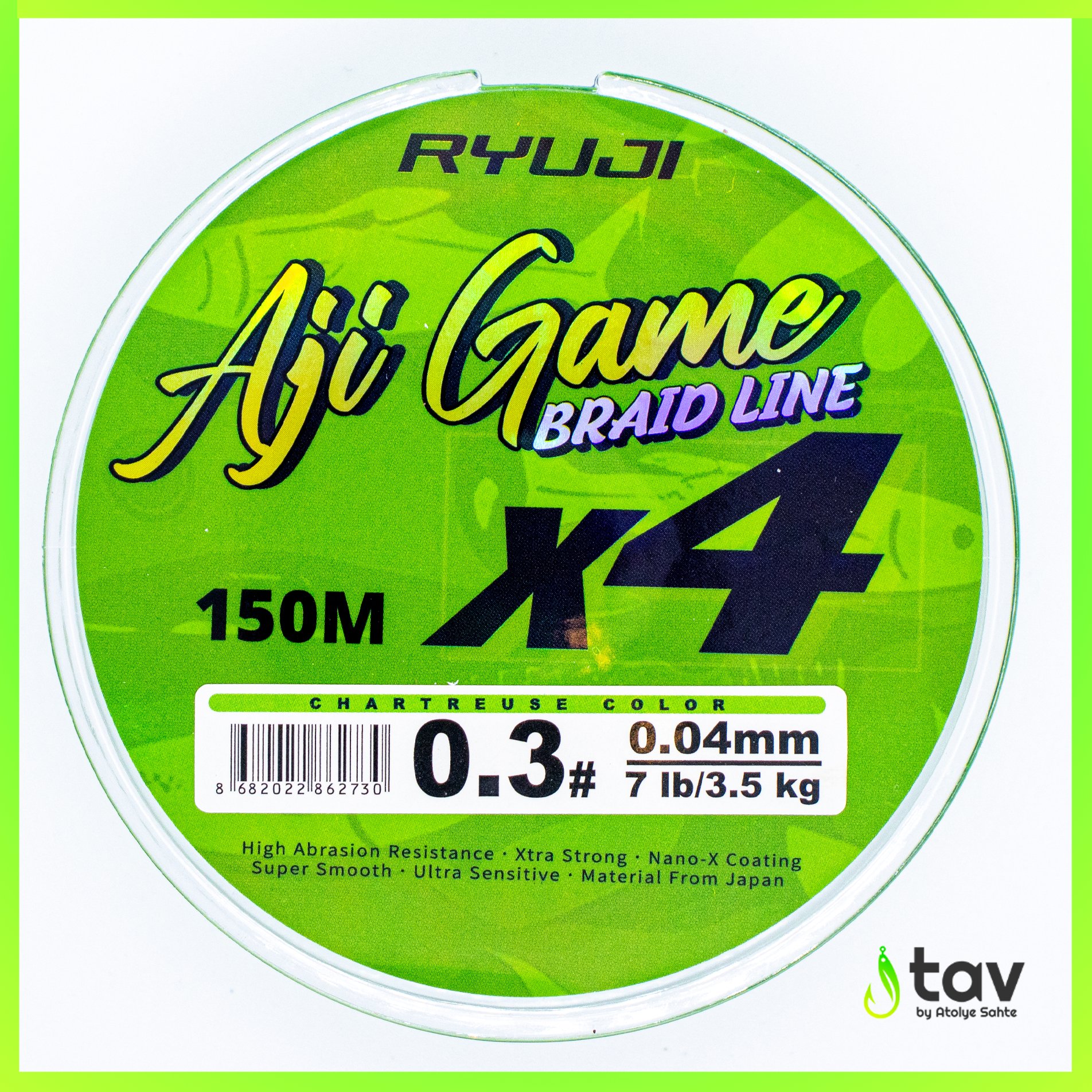 Ryuji Aji Game 4x 0,04mm 150m Chartreuse