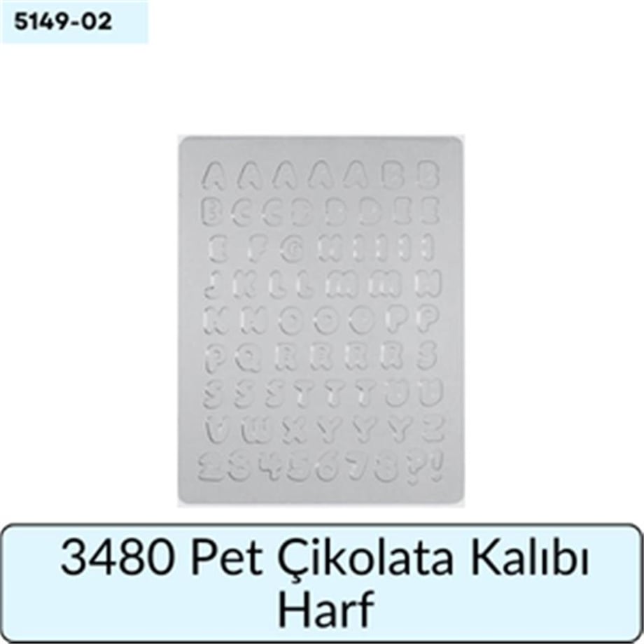 3480 Pet Çikolata Kalıbı Harf