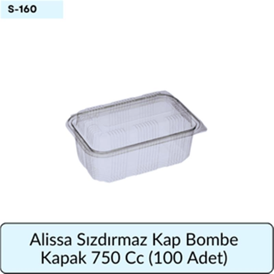 Alissa Sızdırmaz Kap Bombe Kapak 750 Cc (100 Adet)
