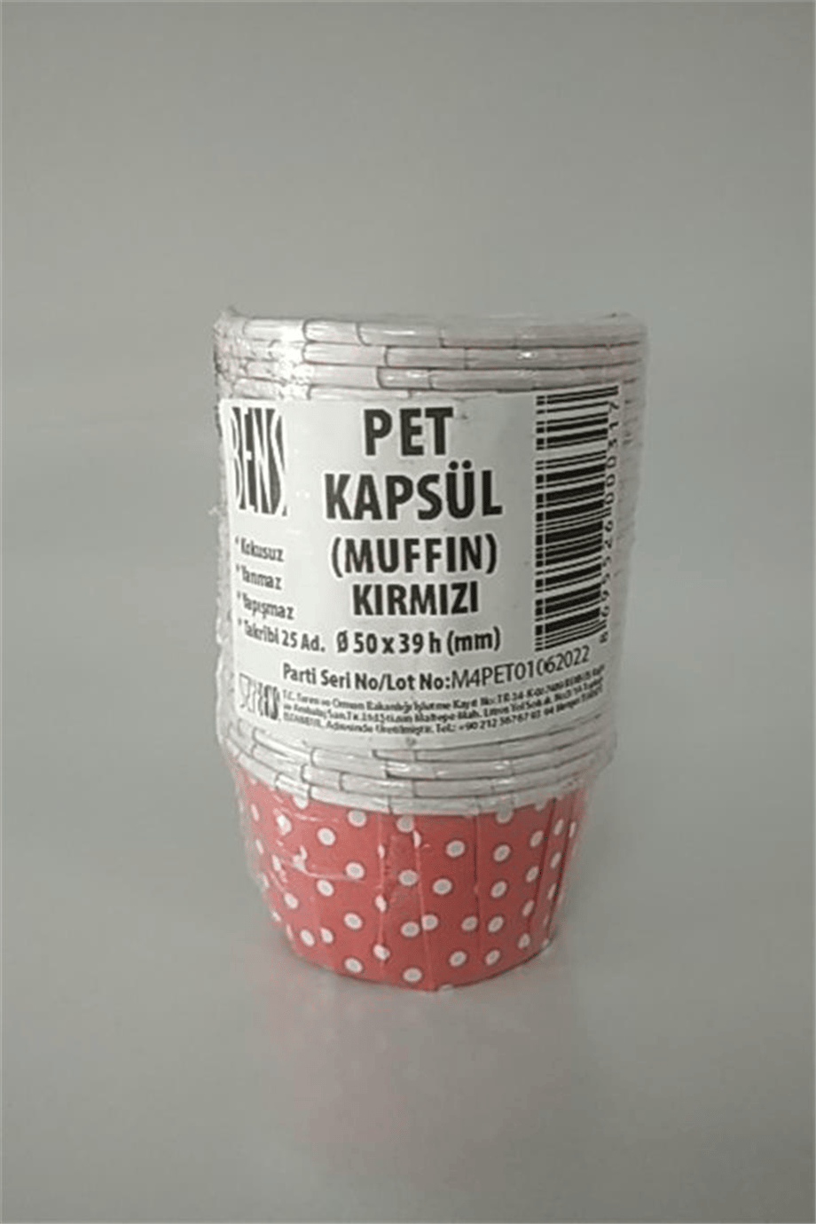 Bens Pet Cup 50*39 Cm Kırmızı Üstü Beyaz (25 Lİ)