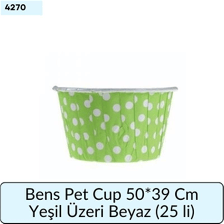 Bens Pet Cup 50*39 Cm Yeşil Üstü Beyaz (25 Lİ)