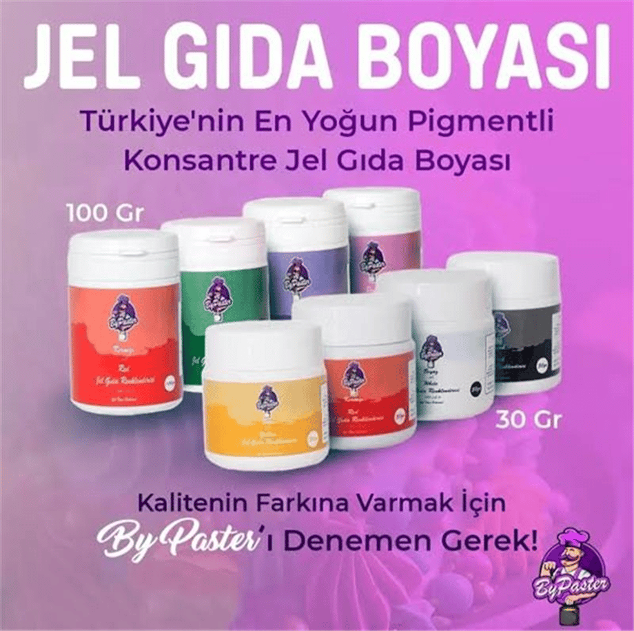 ByPaster Jel Gıda Boyası Sarı     (40 GR)