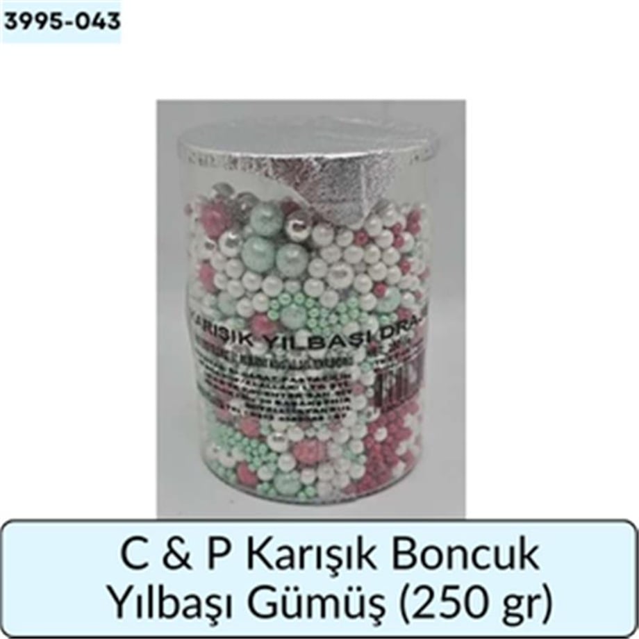 C & P KARIŞIK BONCUK YILBAŞI GÜMÜŞ (250 GR)