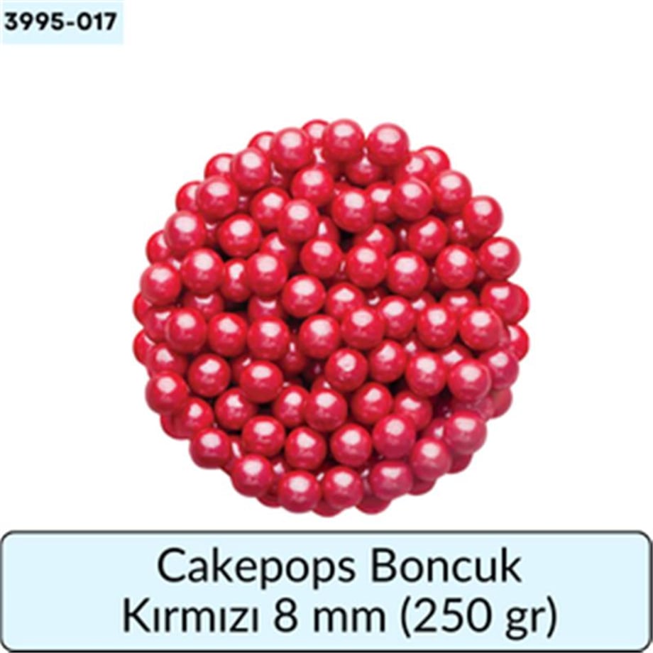 Cakepops Boncuk Kırmızı  8 Mm  (250 Gr)
