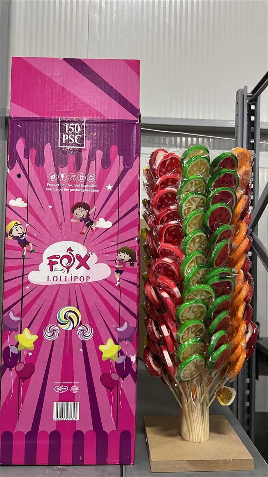 Candy Fox Karma Lolipop Standlı 30 Gr  ( 150 Adet)