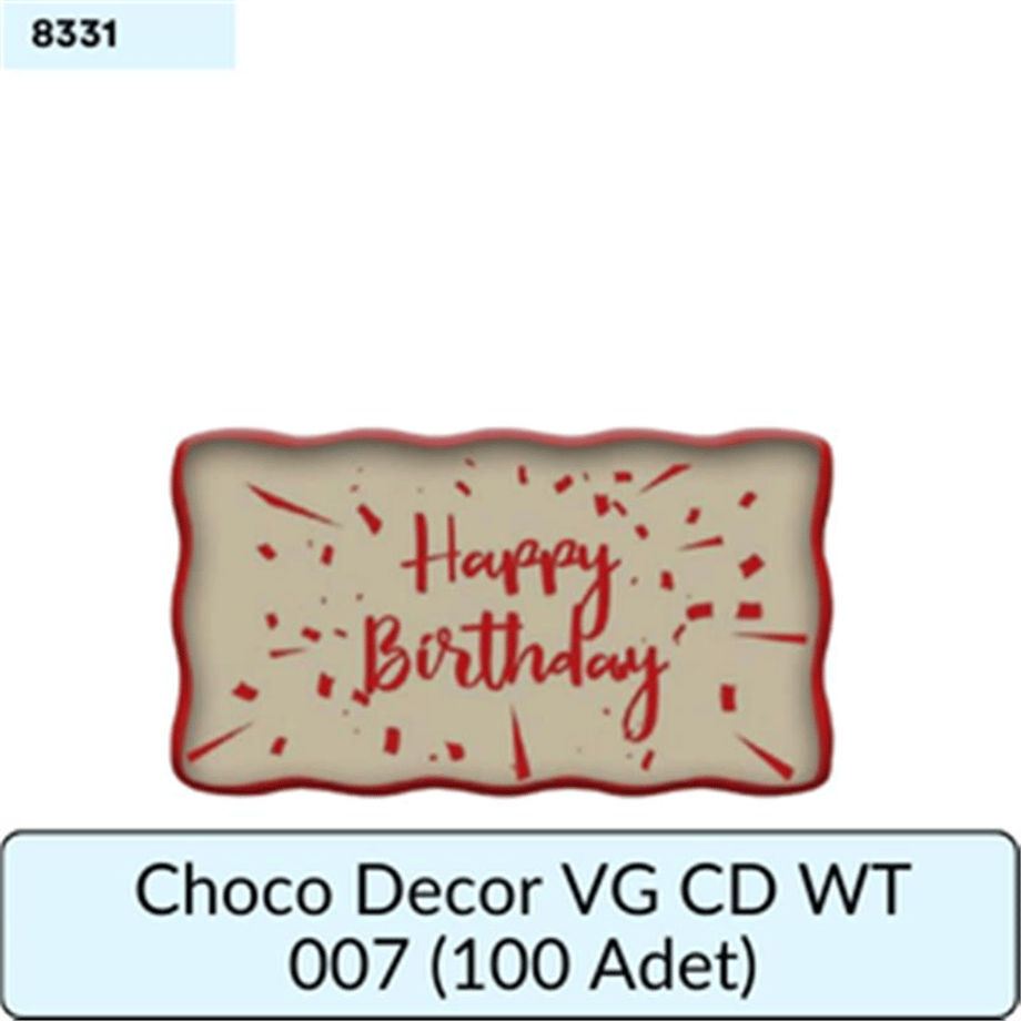 CHOCO DECOR VG CD WT 007     (100 ADET)