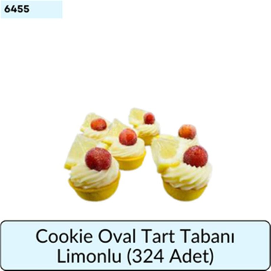 Cookie Oval Tart Tabanı Limonlu   (324 Adet)