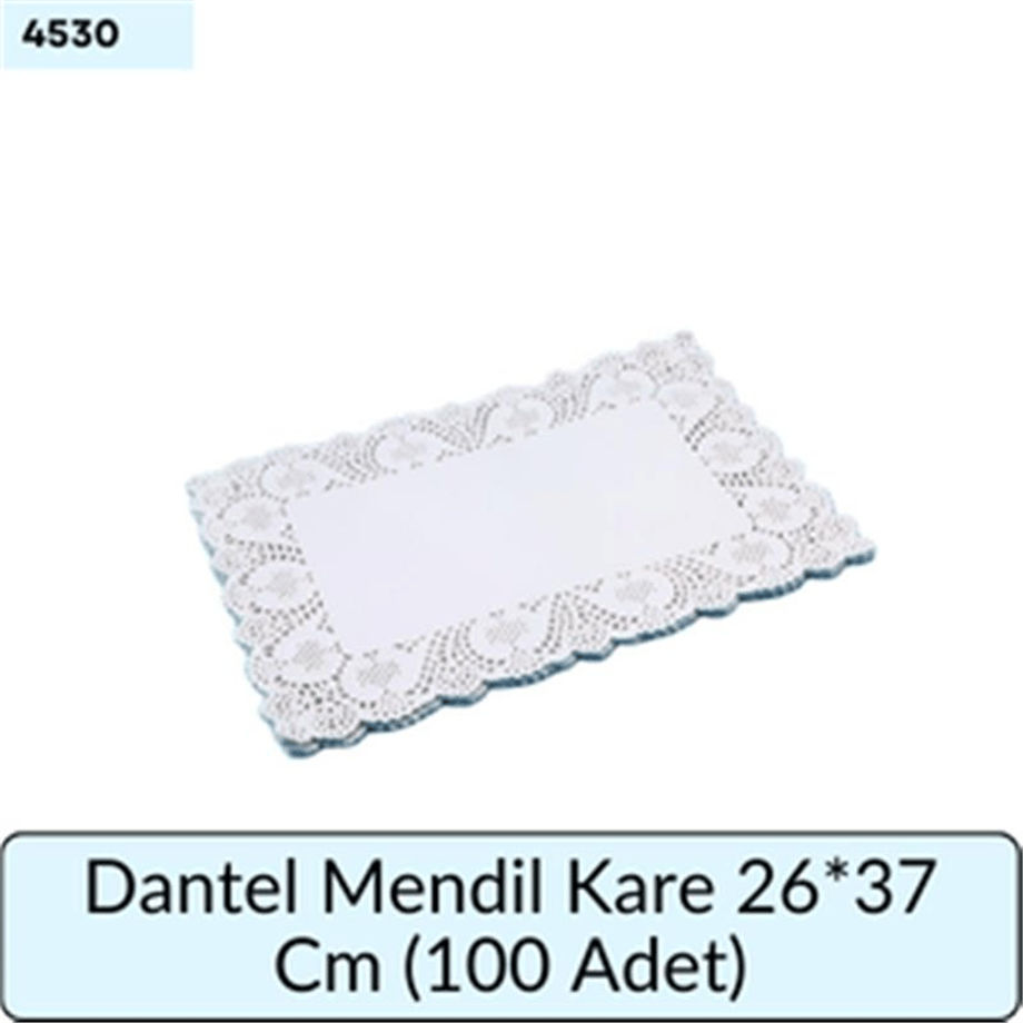 Dantel Mendil Kare 26*37 Cm (100 Adet)