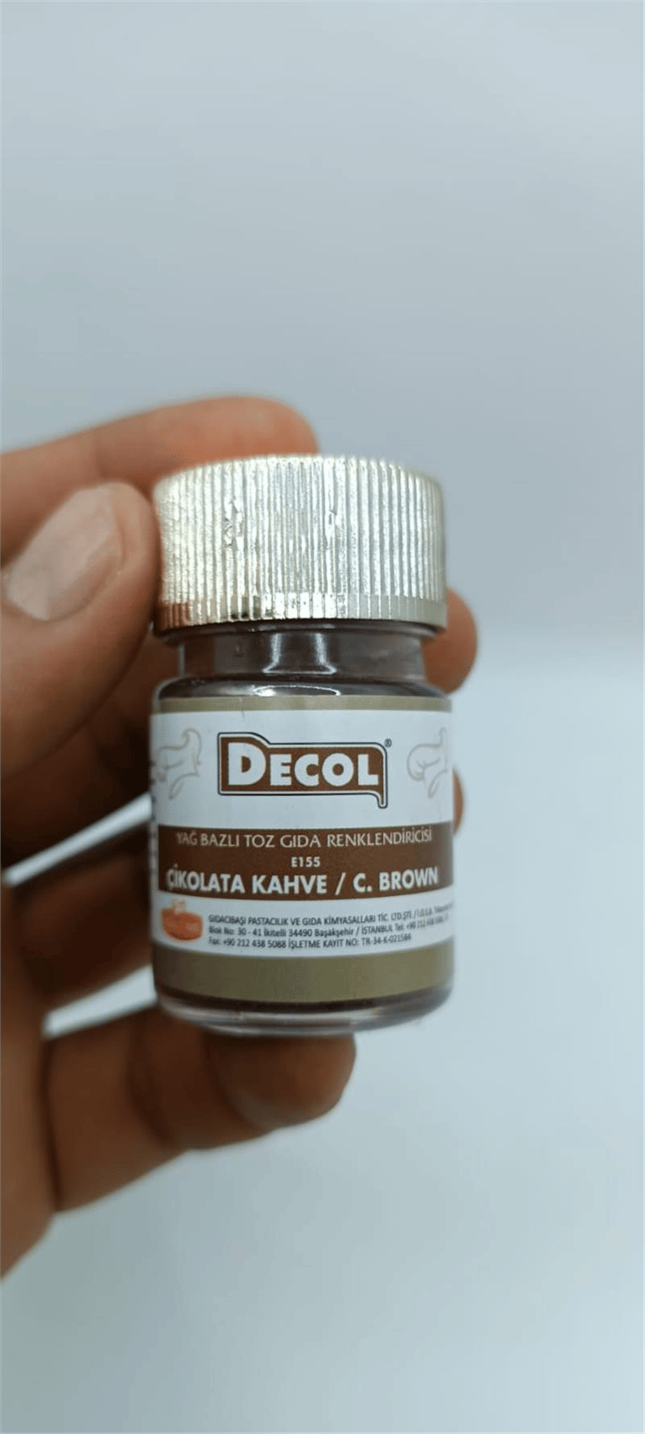 Decol Çik Kahve Yağ Bazlı Lake Toz Gıda Bo  (7 GR)
