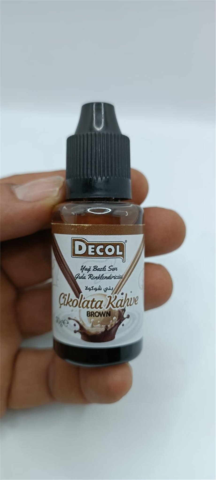 Decol Kahverengi Yağ Bazlı Sıvı Gıda Boyası (30 GR