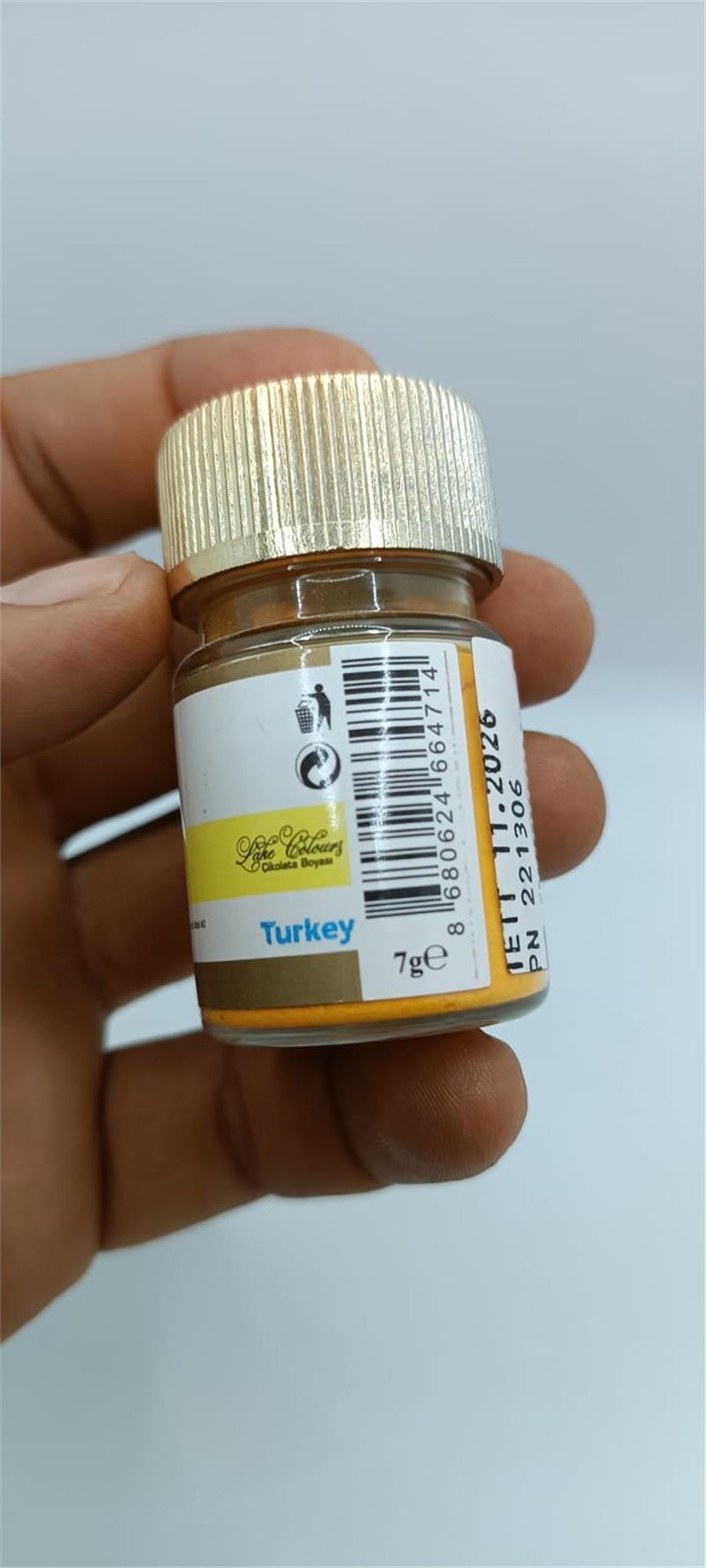 Decol Sarı Yağ Bazlı Lake Toz Gıda Boyası   (7 GR)