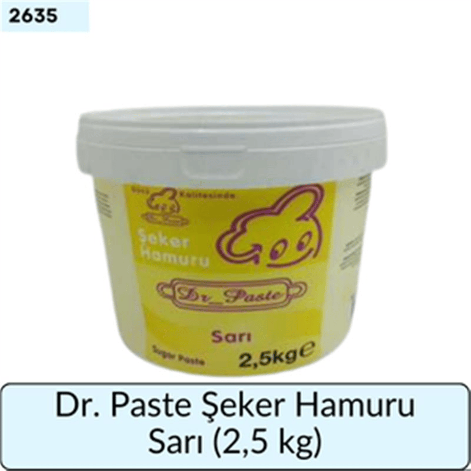 Dr. Paste Şeker Hamuru Sarı   (2,5 Kg)