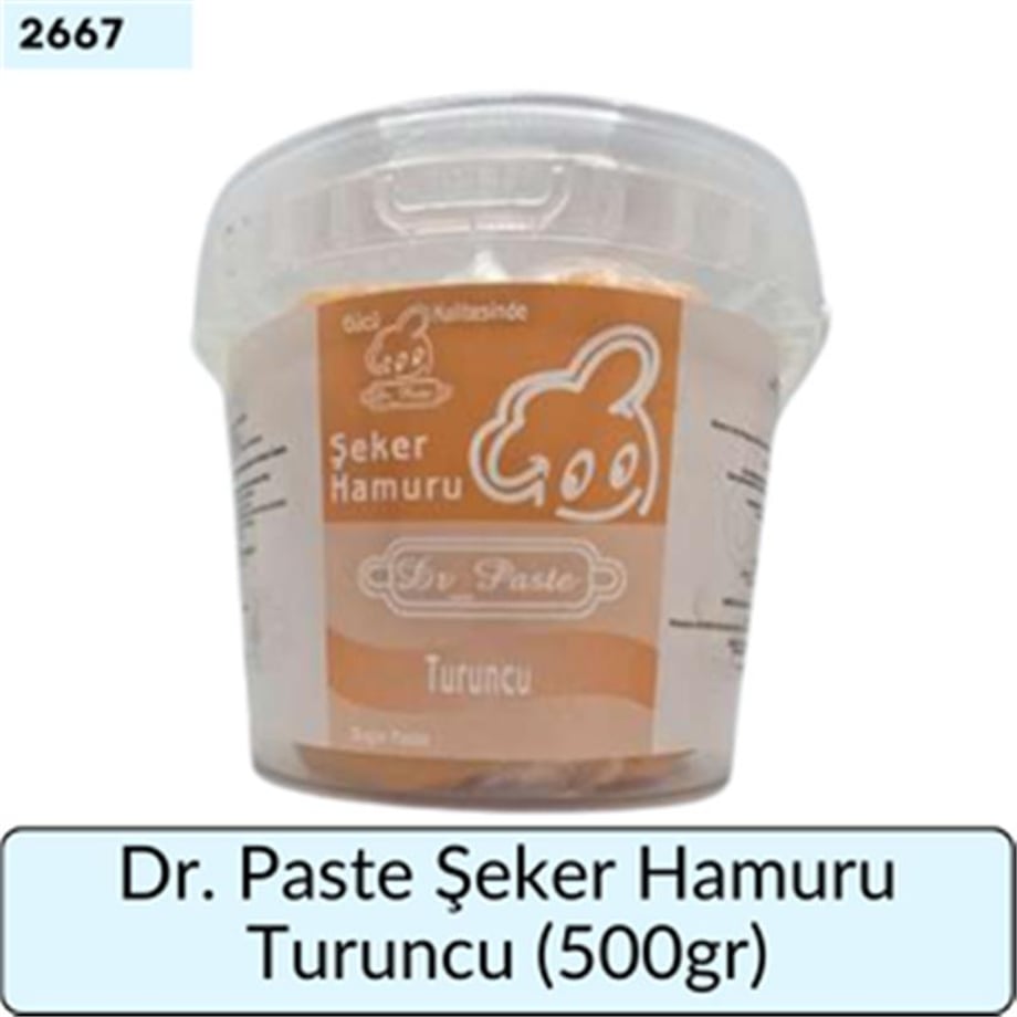 Dr. Paste Şeker Hamuru Turuncu   (500 Gr)