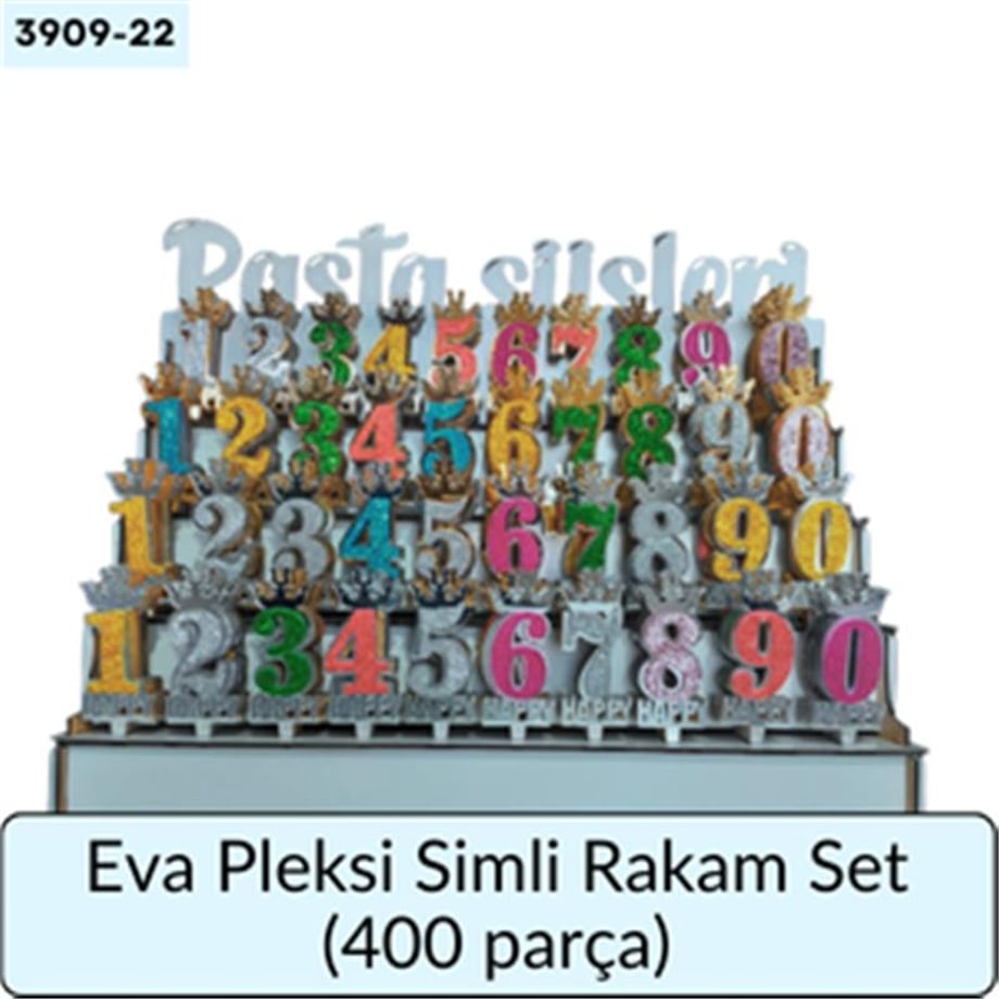EVA PLEKSİ SİMLİ RAKAM SET   (400 PARÇA)