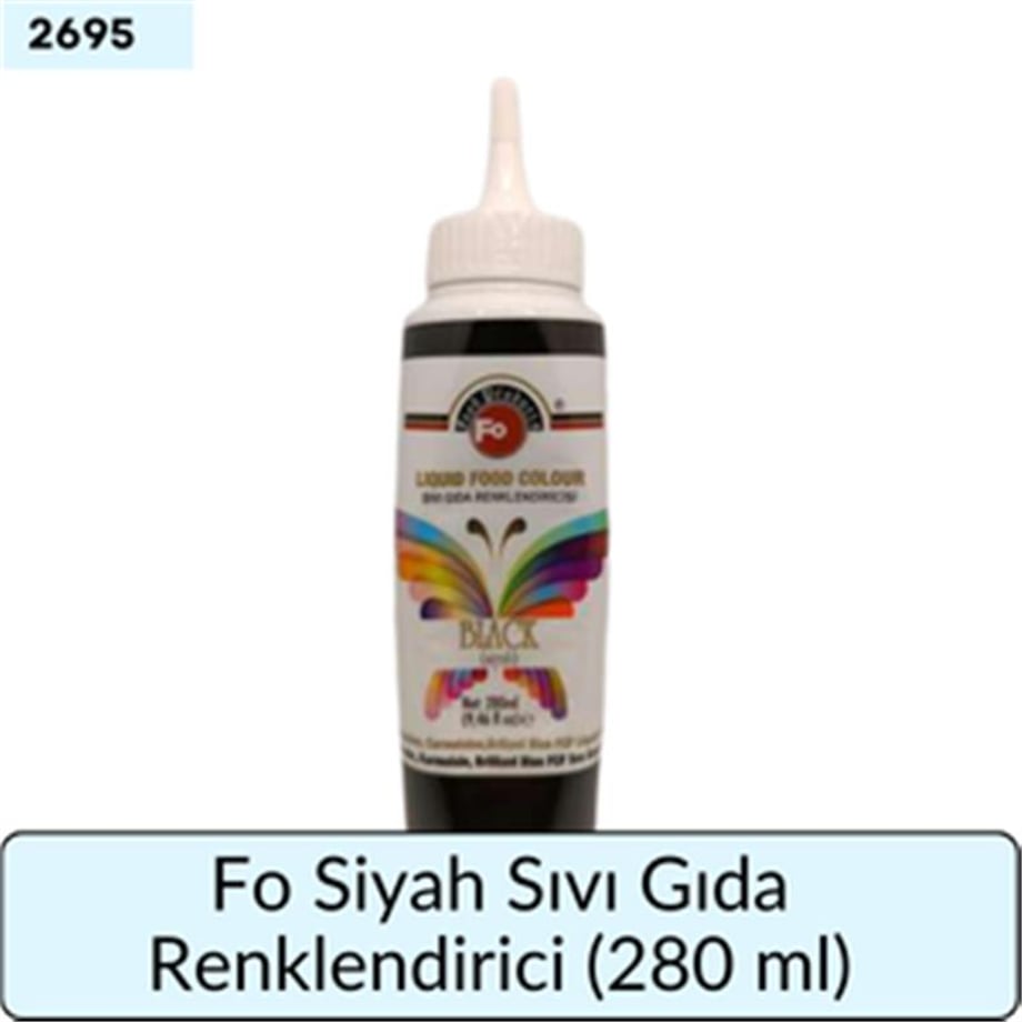 Fo Siyah Sıvı Gıda Renklendiricisi   (280 ML)